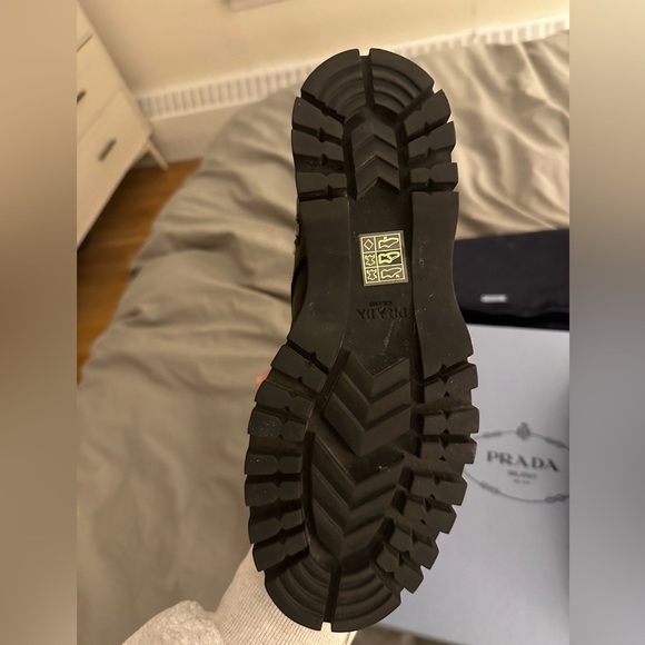 Black Prada combat boots worn 1x - Picture 2 of 4